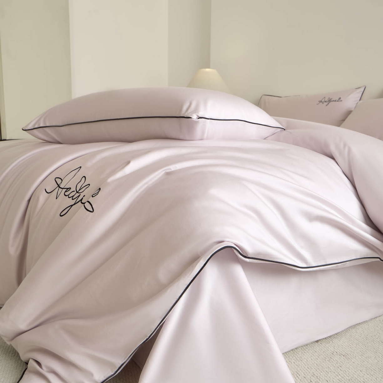 91家纺网 家纺一手货源 找家纺 （总）涵宸家纺 2026新款全棉工艺款简奢刺绣四件套-千叶