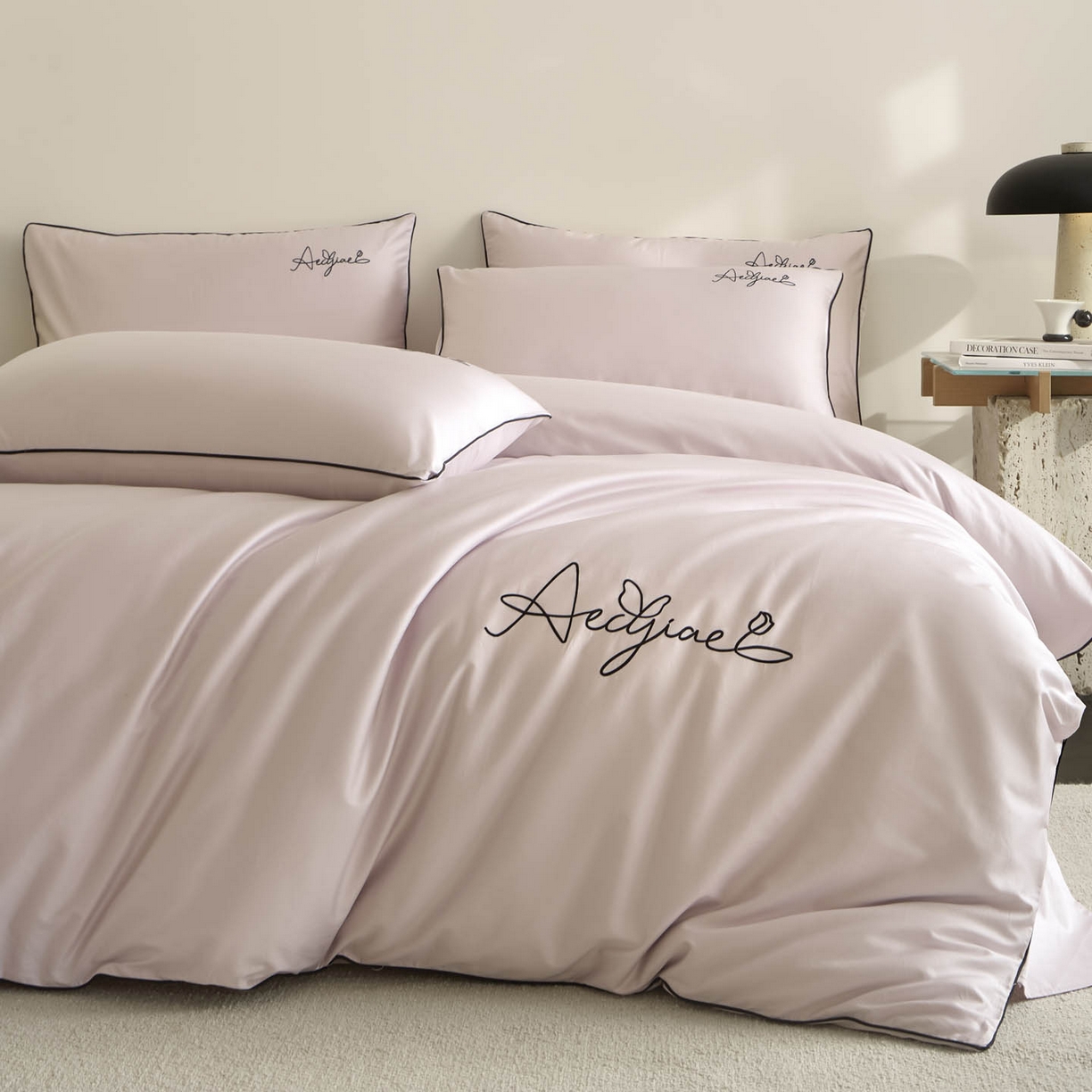 91家纺网 家纺一手货源 找家纺 （总）涵宸家纺 2026新款全棉工艺款简奢刺绣四件套-千叶