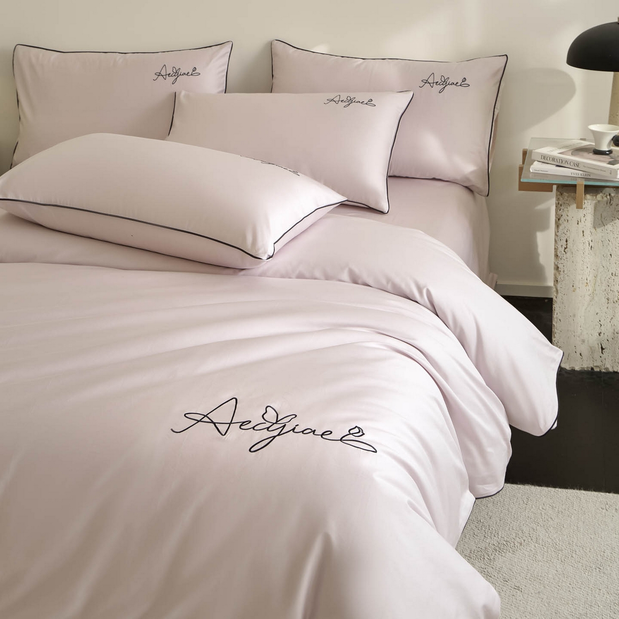 91家纺网 家纺一手货源 找家纺 （总）涵宸家纺 2026新款全棉工艺款简奢刺绣四件套-千叶