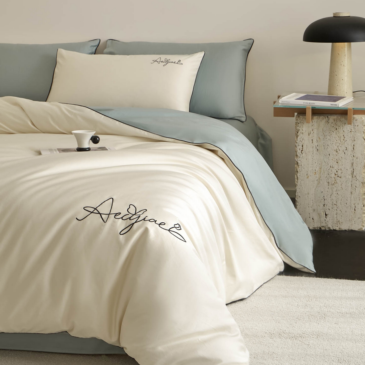 91家纺网 家纺一手货源 找家纺 涵宸家纺 2026新款全棉工艺款简奢刺绣四件套-千叶 千叶-闺秀