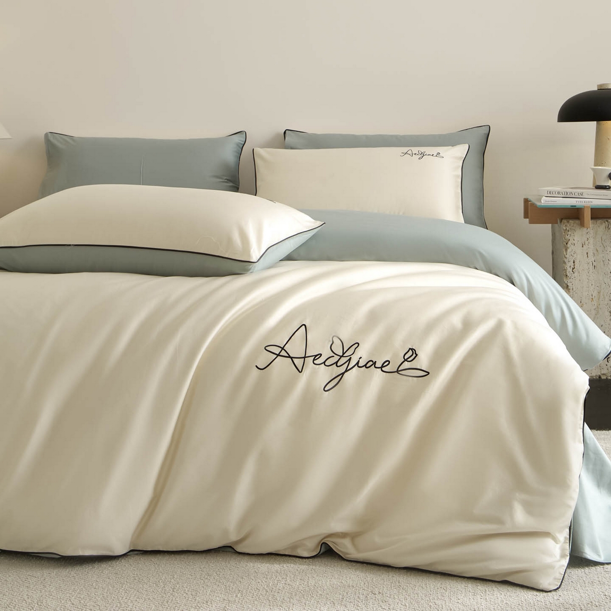 91家纺网 家纺一手货源 找家纺 涵宸家纺 2026新款全棉工艺款简奢刺绣四件套-千叶 千叶-闺秀