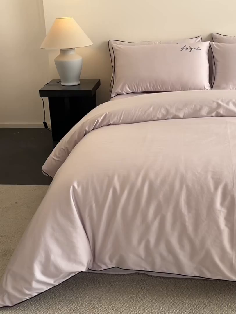 91家纺网 家纺一手货源 找家纺 （总）涵宸家纺 2026新款全棉工艺款简奢刺绣四件套-千叶