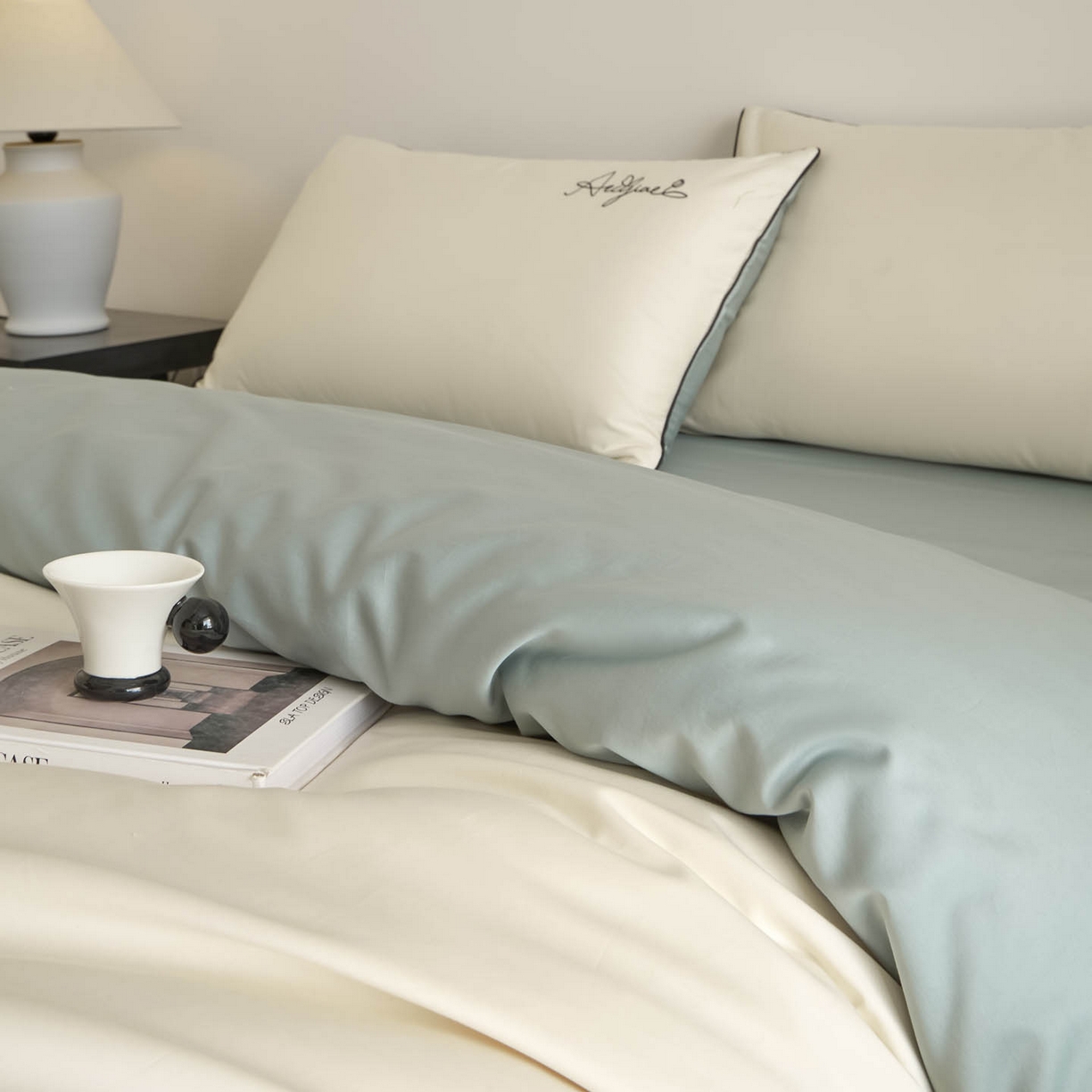 91家纺网 家纺一手货源 找家纺 涵宸家纺 2026新款全棉工艺款简奢刺绣四件套-千叶 千叶-闺秀