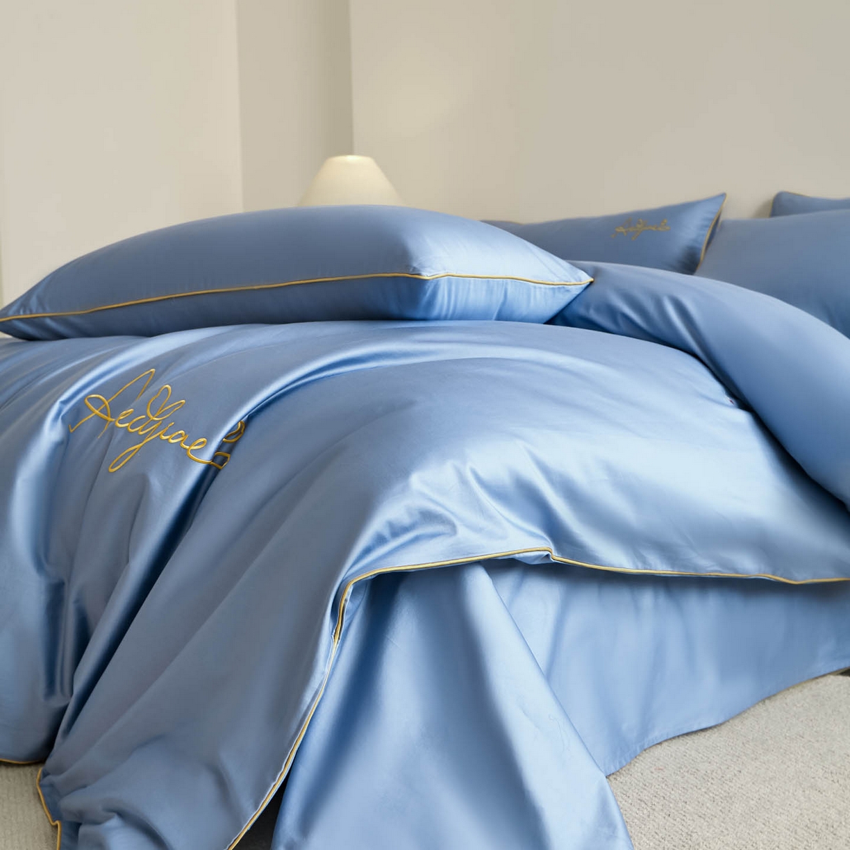 91家纺网 家纺一手货源 找家纺 涵宸家纺 2026新款全棉工艺款简奢刺绣四件套-千叶 千叶-兰