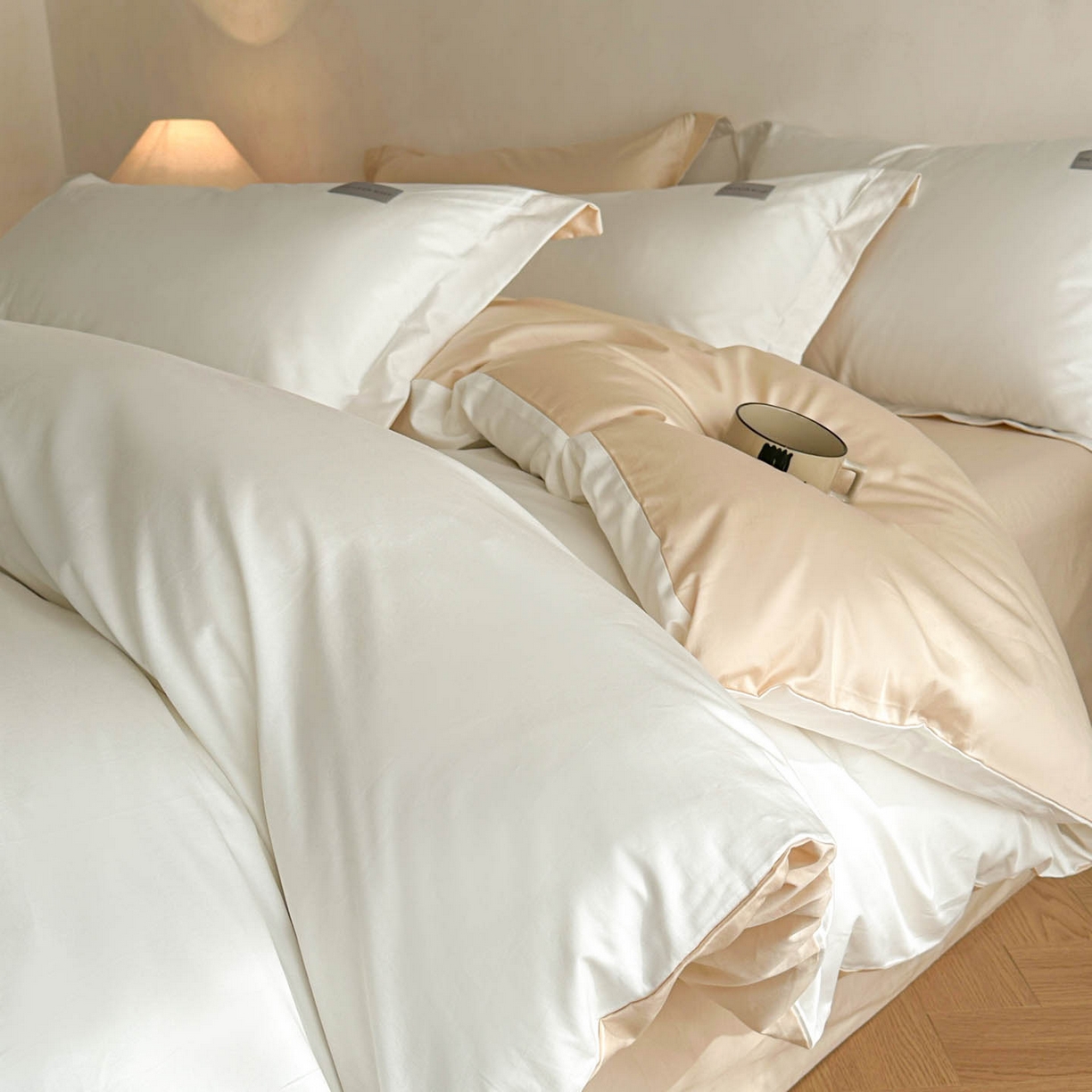 91家纺网 家纺一手货源 找家纺 涵宸家纺 2026新款全棉工艺款简奢织标四件套-彼得 彼得-米驼