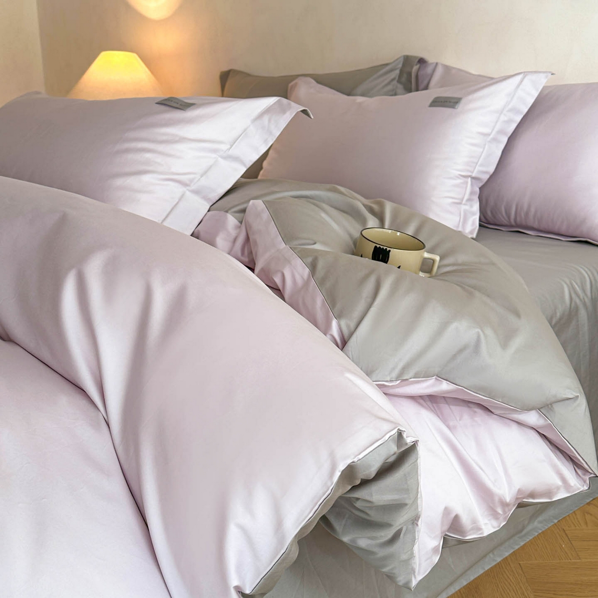 91家纺网 家纺一手货源 找家纺 涵宸家纺 2026新款全棉工艺款简奢织标四件套-彼得 彼得-紫