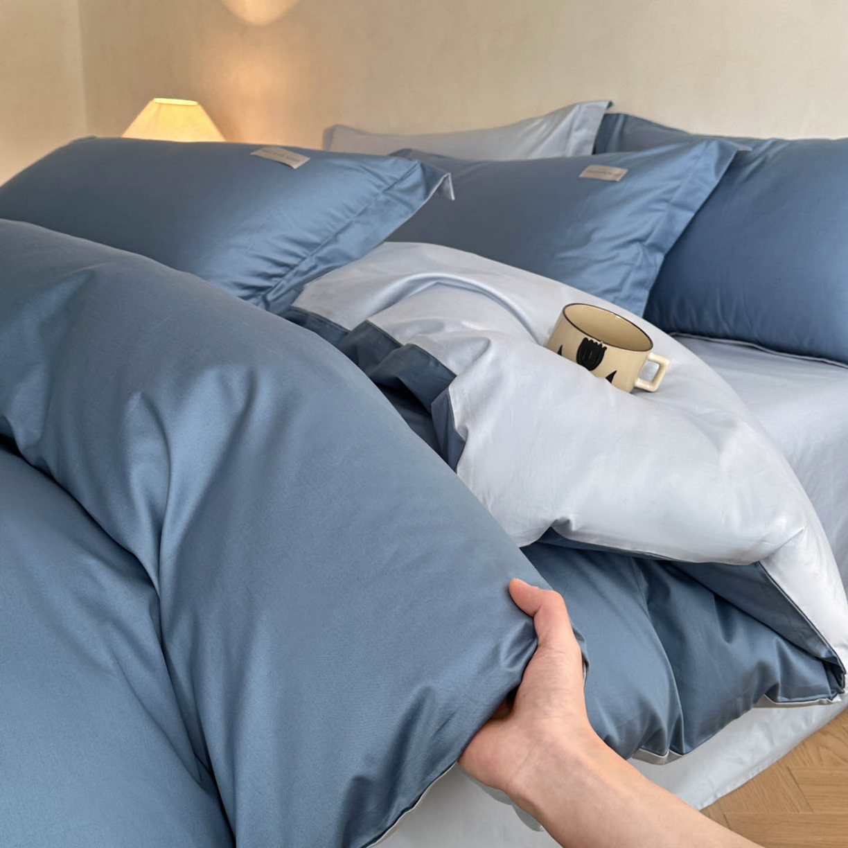 91家纺网 家纺一手货源 找家纺 涵宸家纺 2026新款全棉工艺款简奢织标四件套-彼得 彼得-兰