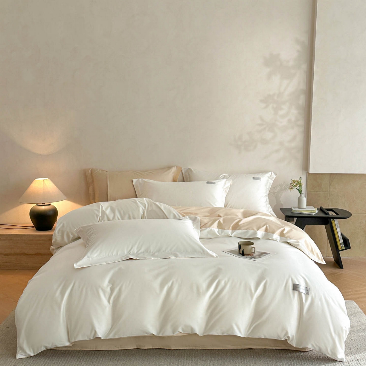 91家纺网 家纺一手货源 找家纺 涵宸家纺 2026新款全棉工艺款简奢织标四件套-彼得 彼得-米驼