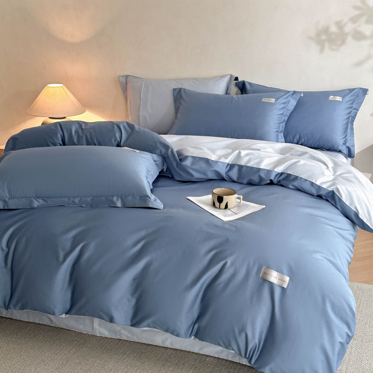 91家纺网 家纺一手货源 找家纺 涵宸家纺 2026新款全棉工艺款简奢织标四件套-彼得 彼得-兰