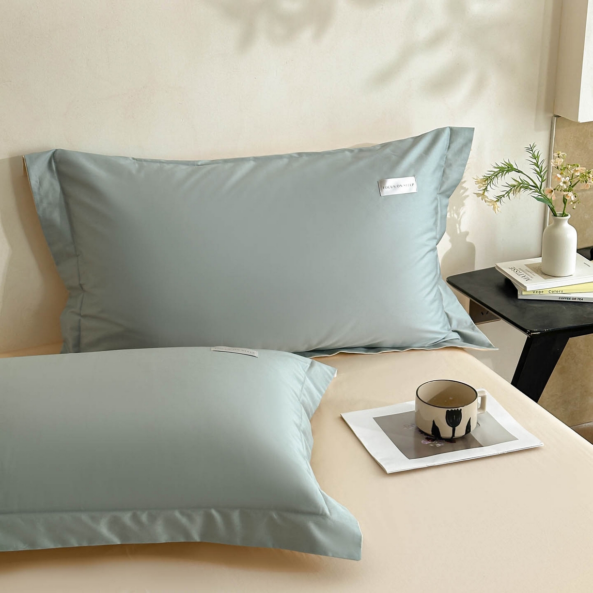 91家纺网 家纺一手货源 找家纺 涵宸家纺 2026新款全棉工艺款简奢织标四件套-彼得 彼得-绿