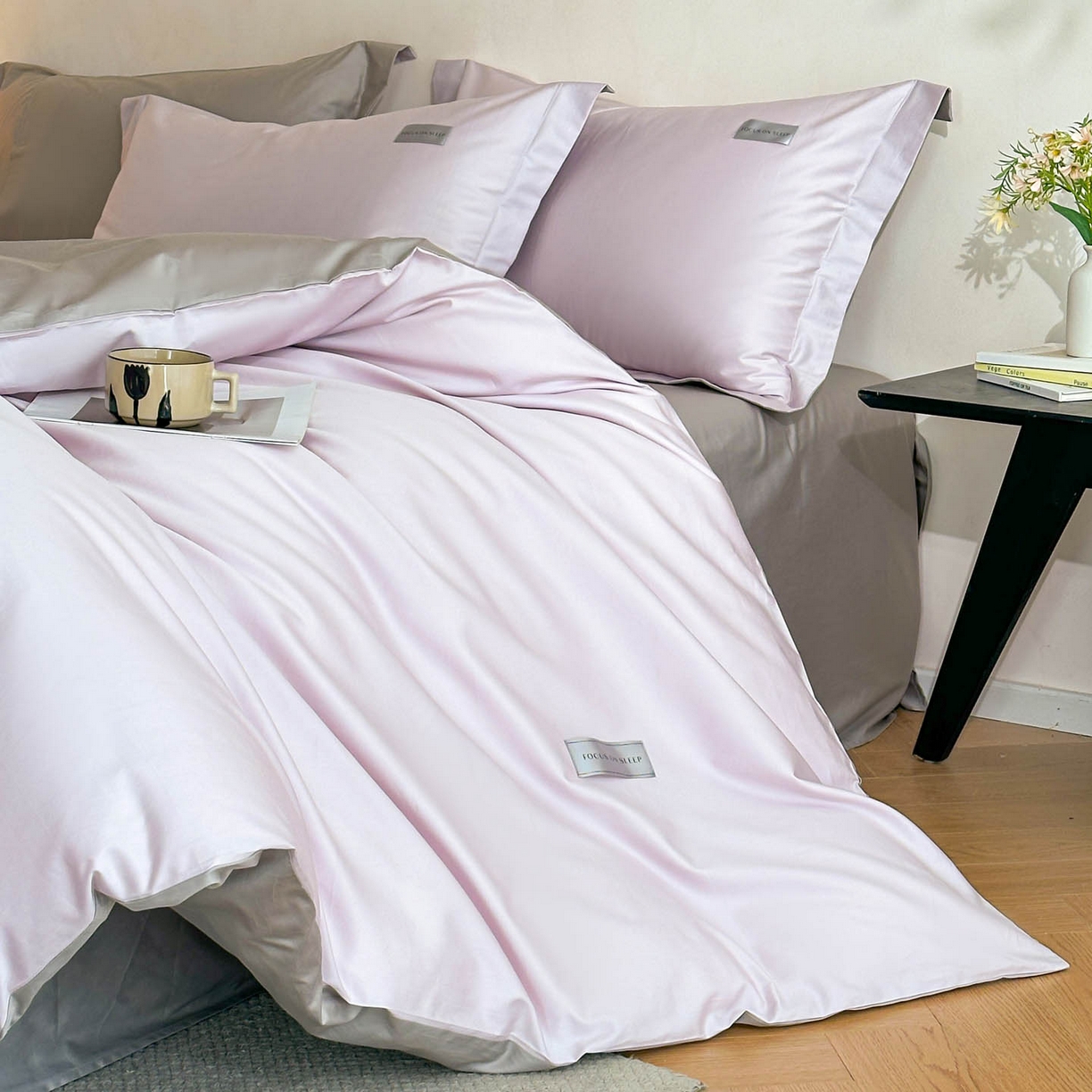 91家纺网 家纺一手货源 找家纺 涵宸家纺 2026新款全棉工艺款简奢织标四件套-彼得 彼得-紫