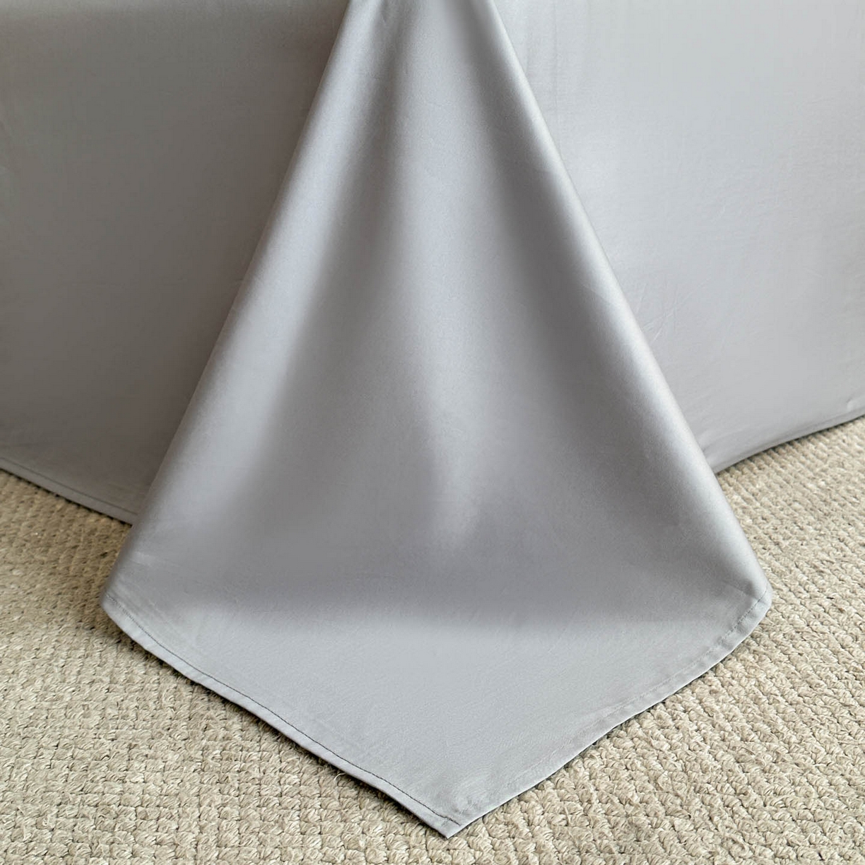 91家纺网 家纺一手货源 找家纺 涵宸家纺 2026新款全棉工艺款简奢织标四件套-彼得 彼得-银灰