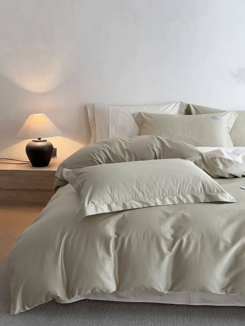 91家纺网 家纺一手货源 找家纺 涵宸家纺 2026新款全棉工艺款简奢织标四件套-彼得 彼得-柠檬