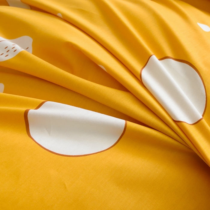 91家纺网 家纺一手货源 找家纺 朵希曼 2026新款印花全棉13372学生三件套系列 圈点生活，橙