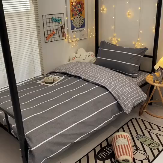 91家纺网 家纺一手货源 找家纺 朵希曼 2026新款印花全棉13372学生三件套系列 时尚