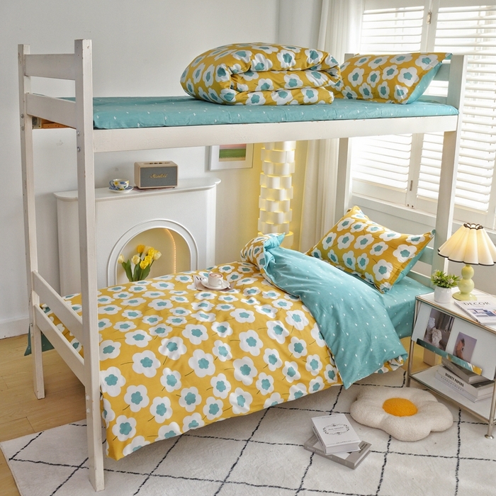 91家纺网 家纺一手货源 找家纺 朵希曼 2026新款印花全棉13372学生三件套系列 拾忆