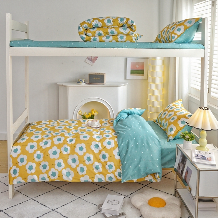 91家纺网 家纺一手货源 找家纺 朵希曼 2026新款印花全棉13372学生三件套系列 拾忆