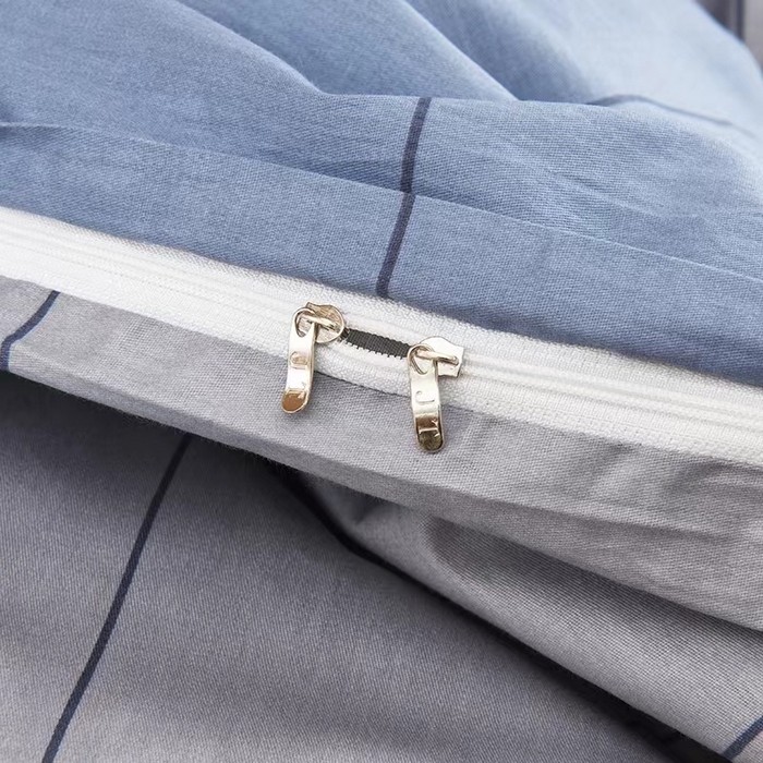 91家纺网 家纺一手货源 找家纺 朵希曼 2026新款印花全棉13372学生三件套系列 幸运星-蓝