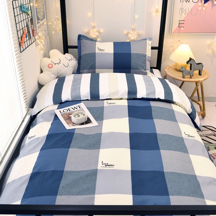 91家纺网 家纺一手货源 找家纺 朵希曼 2026新款印花全棉13372学生三件套系列 英伦