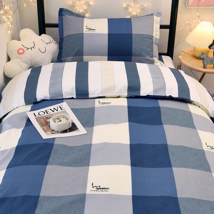 91家纺网 家纺一手货源 找家纺 朵希曼 2026新款印花全棉13372学生三件套系列 英伦