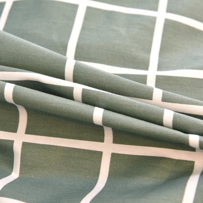 91家纺网 家纺一手货源 找家纺 朵希曼 2026新款印花全棉13372学生三件套系列 优雅格调-绿