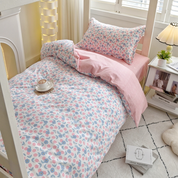 91家纺网 家纺一手货源 找家纺 朵希曼 2026新款印花全棉13372学生三件套系列 月光