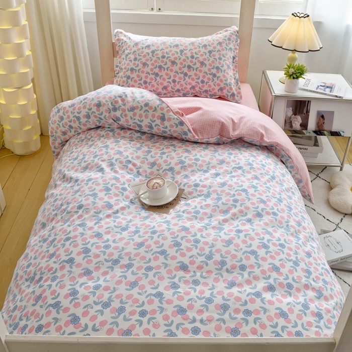 91家纺网 家纺一手货源 找家纺 朵希曼 2026新款印花全棉13372学生三件套系列 月光