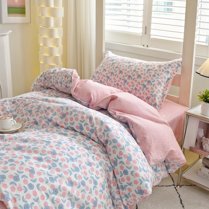 91家纺网 家纺一手货源 找家纺 朵希曼 2026新款印花全棉13372学生三件套系列 月光