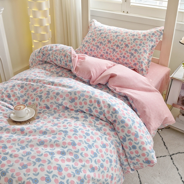 91家纺网 家纺一手货源 找家纺 朵希曼 2026新款印花全棉13372学生三件套系列 月光