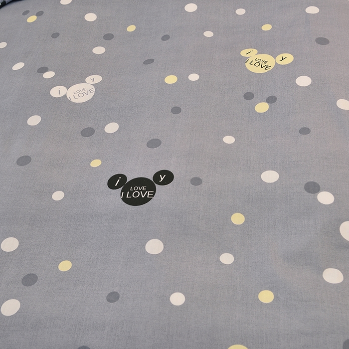 91家纺网 家纺一手货源 找家纺 朵希曼 2026新款印花全棉13372学生三件套系列 LOVE