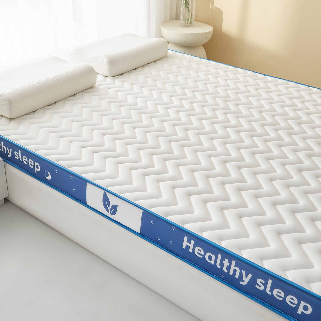 91家纺网 家纺一手货源 找家纺 （总）月茶家纺 2026新款立体三色波浪乳胶海绵床垫