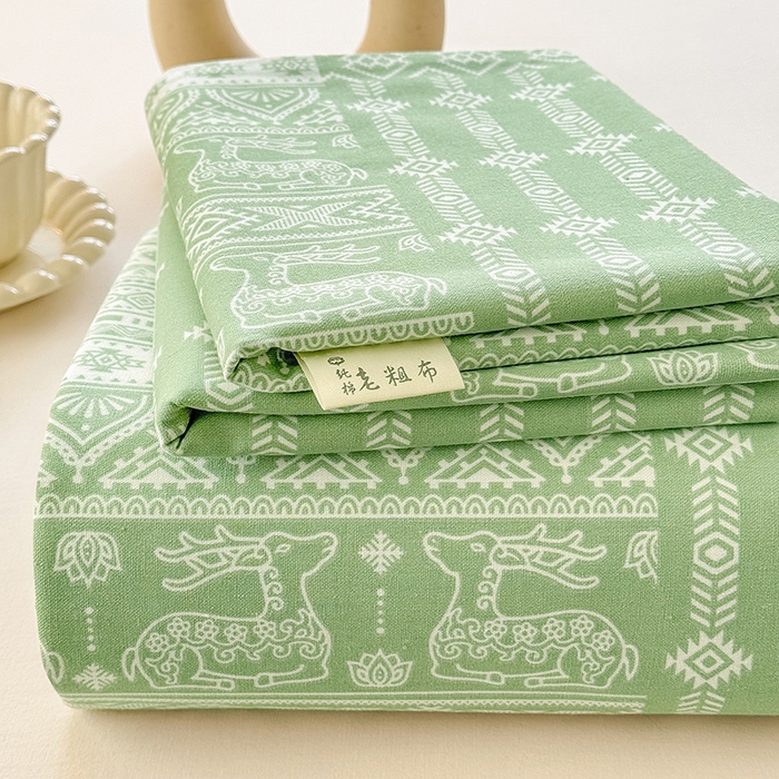 91家纺网 家纺一手货源 找家纺 （总）爱彼家纺 2026新款全棉华夫格如意吉祥老粗布床单三件套