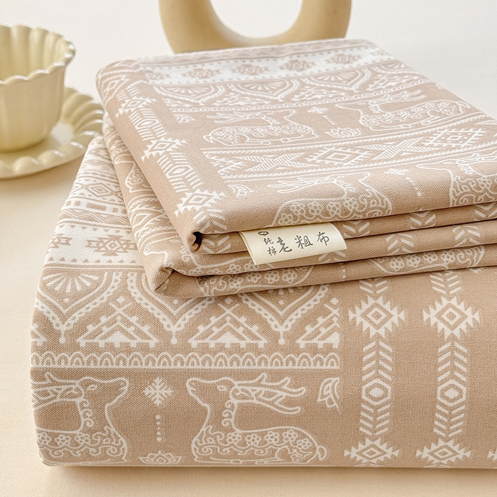 91家纺网 家纺一手货源 找家纺 （总）爱彼家纺 2026新款全棉华夫格如意吉祥老粗布床单三件套