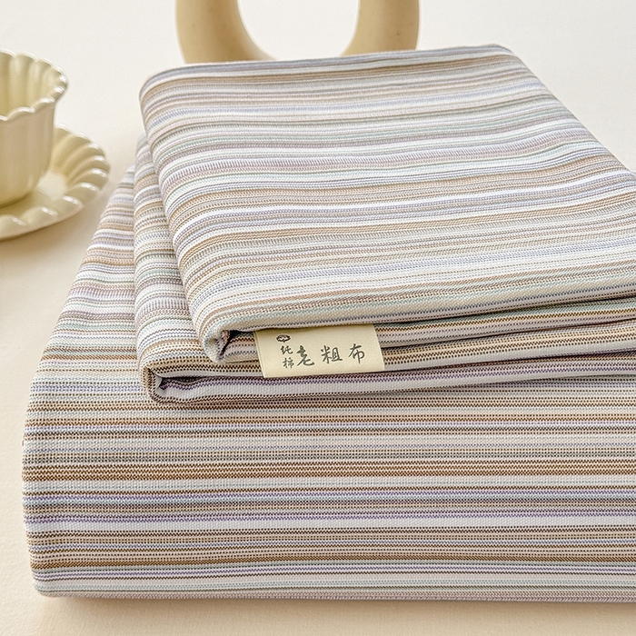 91家纺网 家纺一手货源 找家纺 （总）爱彼家纺 2026新款全棉华夫格如意吉祥老粗布床单三件套