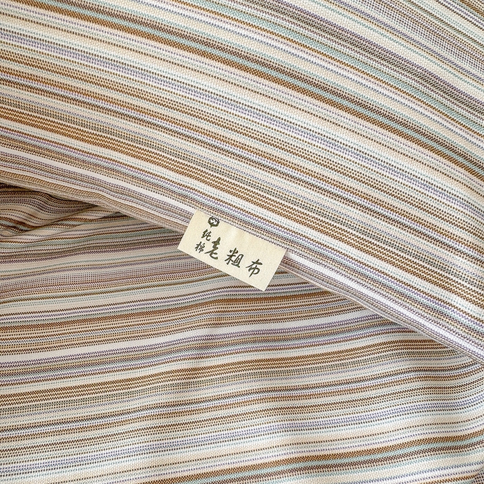 91家纺网 家纺一手货源 找家纺 爱彼家纺 2026新款全棉华夫格如意吉祥老粗布床单三件套 华夫格-森韵