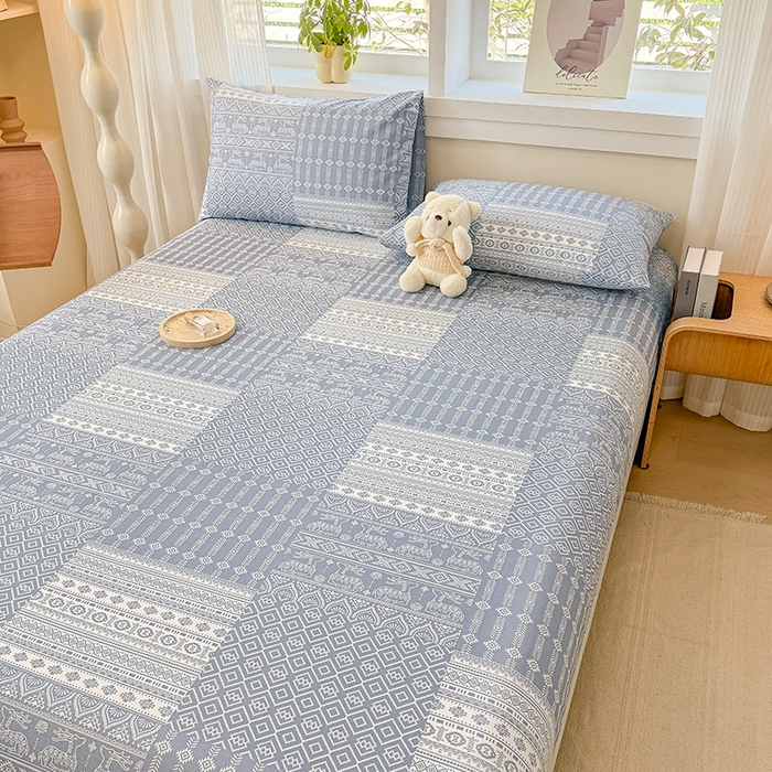 91家纺网 家纺一手货源 找家纺 （总）爱彼家纺 2026年全棉老粗布单床笠凉席床笠三件套直播热卖-系列五