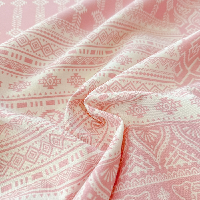 91家纺网 家纺一手货源 找家纺 爱彼家纺 2026年全棉老粗布单床笠凉席床笠三件套直播热卖-系列五 华夫格床笠-吉祥-粉