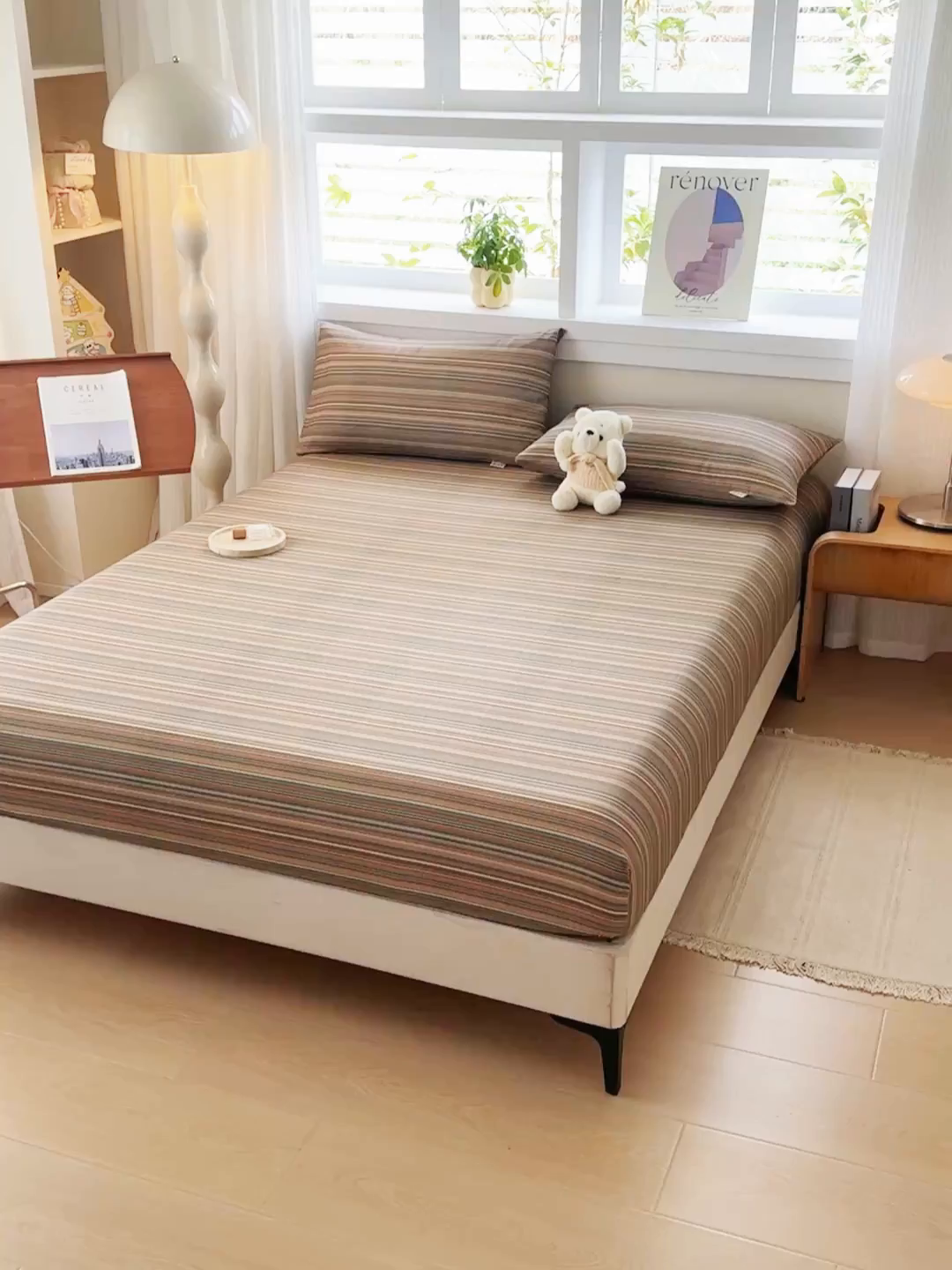 91家纺网 家纺一手货源 找家纺 爱彼家纺 2026年全棉老粗布单床笠凉席床笠三件套直播热卖-系列五 华夫格床笠-意林灰