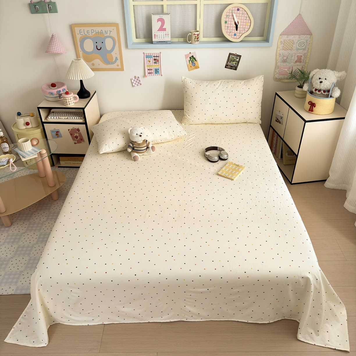 91家纺网 家纺一手货源 找家纺 （总）沐芷 2026 【提供买家秀】A类单床单古法水洗仿棉 单人双人床单三件套