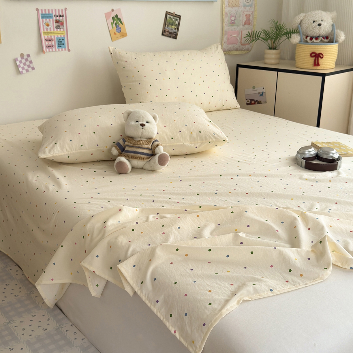 91家纺网 家纺一手货源 找家纺 （总）沐芷 2026 【提供买家秀】A类单床单古法水洗仿棉 单人双人床单三件套