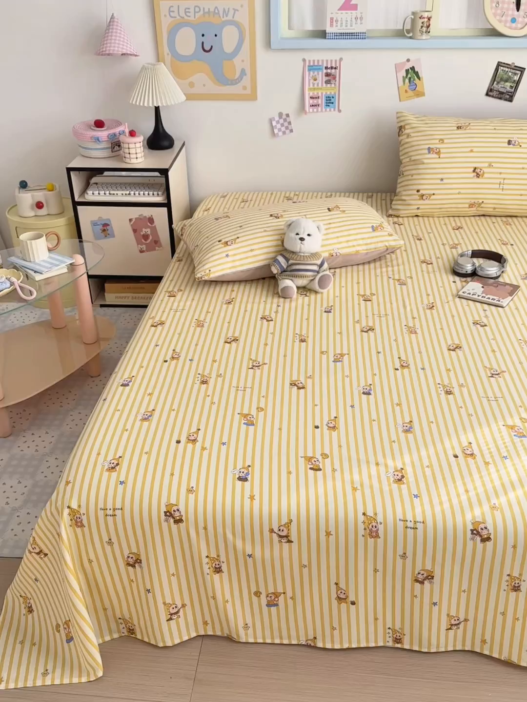 91家纺网 家纺一手货源 找家纺 沐芷 2026 【提供买家秀】A类单床单古法水洗仿棉 单人双人床单三件套 星仔