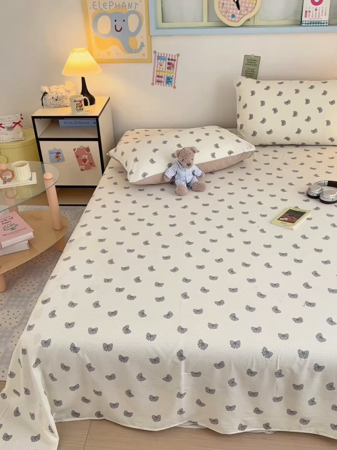 91家纺网 家纺一手货源 找家纺 沐芷 2026 【提供买家秀】A类单床单古法水洗仿棉 单人双人床单三件套 巴黎甜心