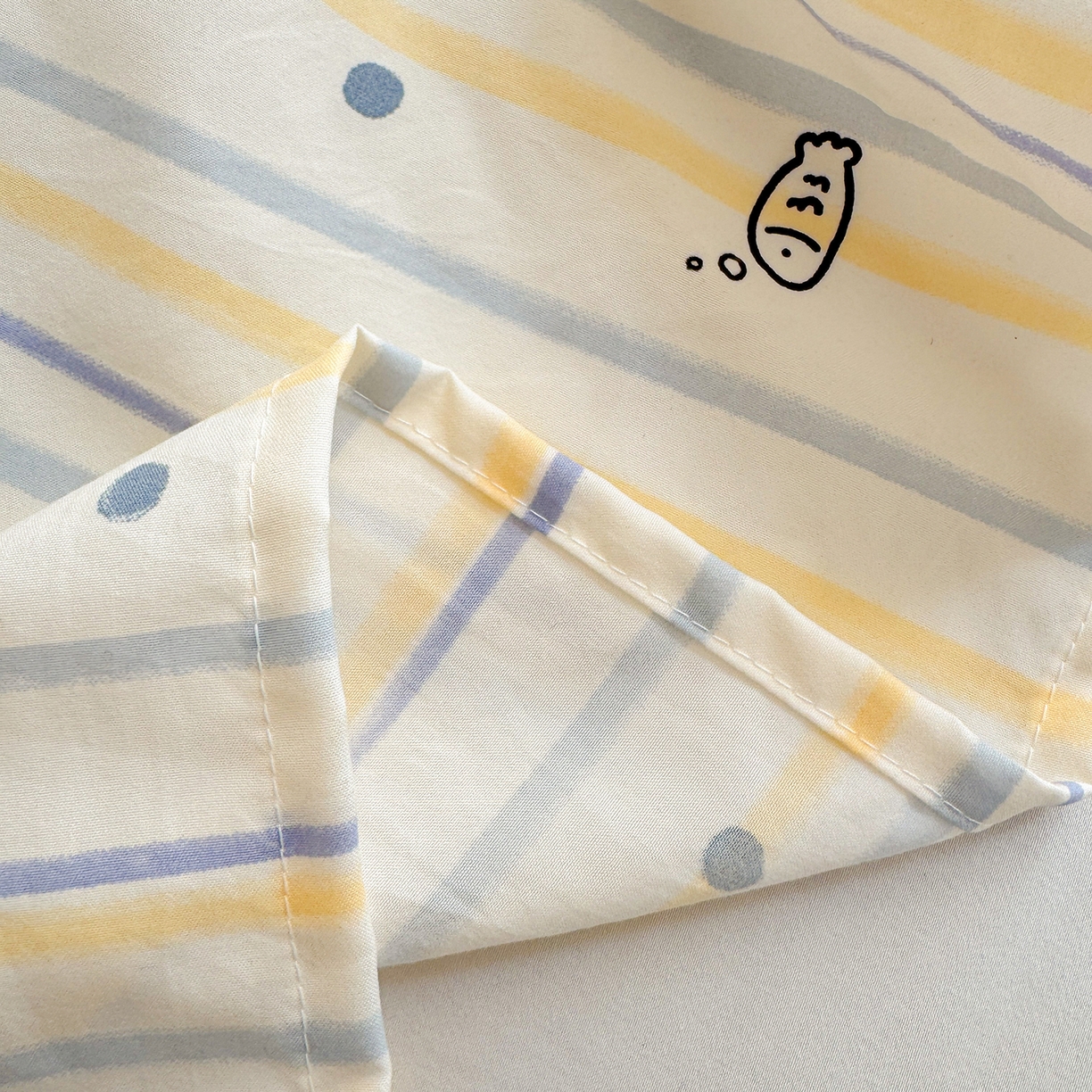 91家纺网 家纺一手货源 找家纺 沐芷 2026 【提供买家秀】A类单床单古法水洗仿棉 单人双人床单三件套 漫游小鱼