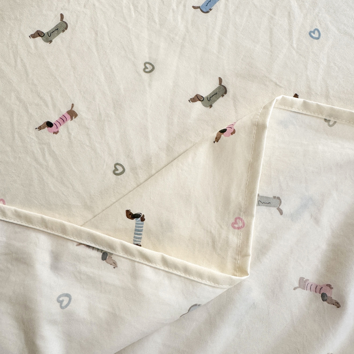 91家纺网 家纺一手货源 找家纺 沐芷 2026 【提供买家秀】A类单床单古法水洗仿棉 单人双人床单三件套 萌犬游记