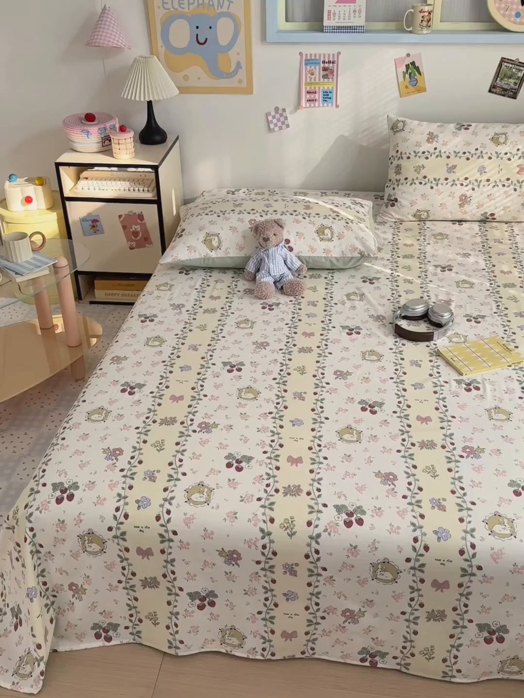 91家纺网 家纺一手货源 找家纺 沐芷 2026 【提供买家秀】A类单床单古法水洗仿棉 单人双人床单三件套 奶味圆饼