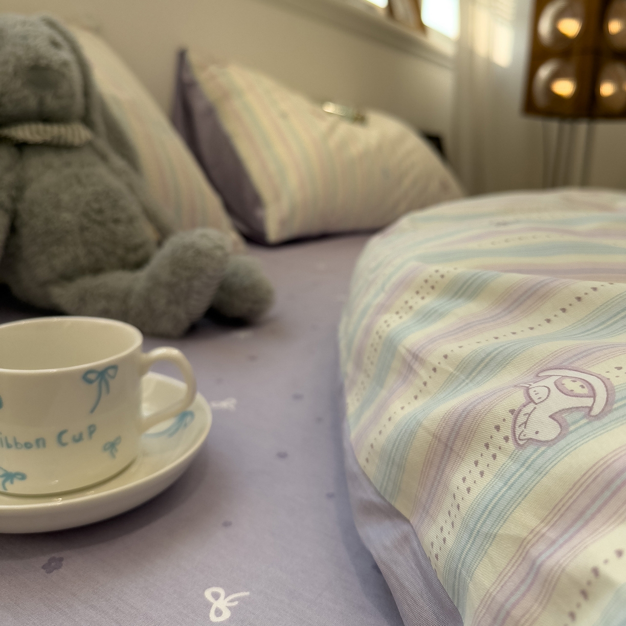 91家纺网 家纺一手货源 找家纺 呗旺鹿 2026春夏新款全棉纯棉40支12868卡通ins风四件套 马上有钱