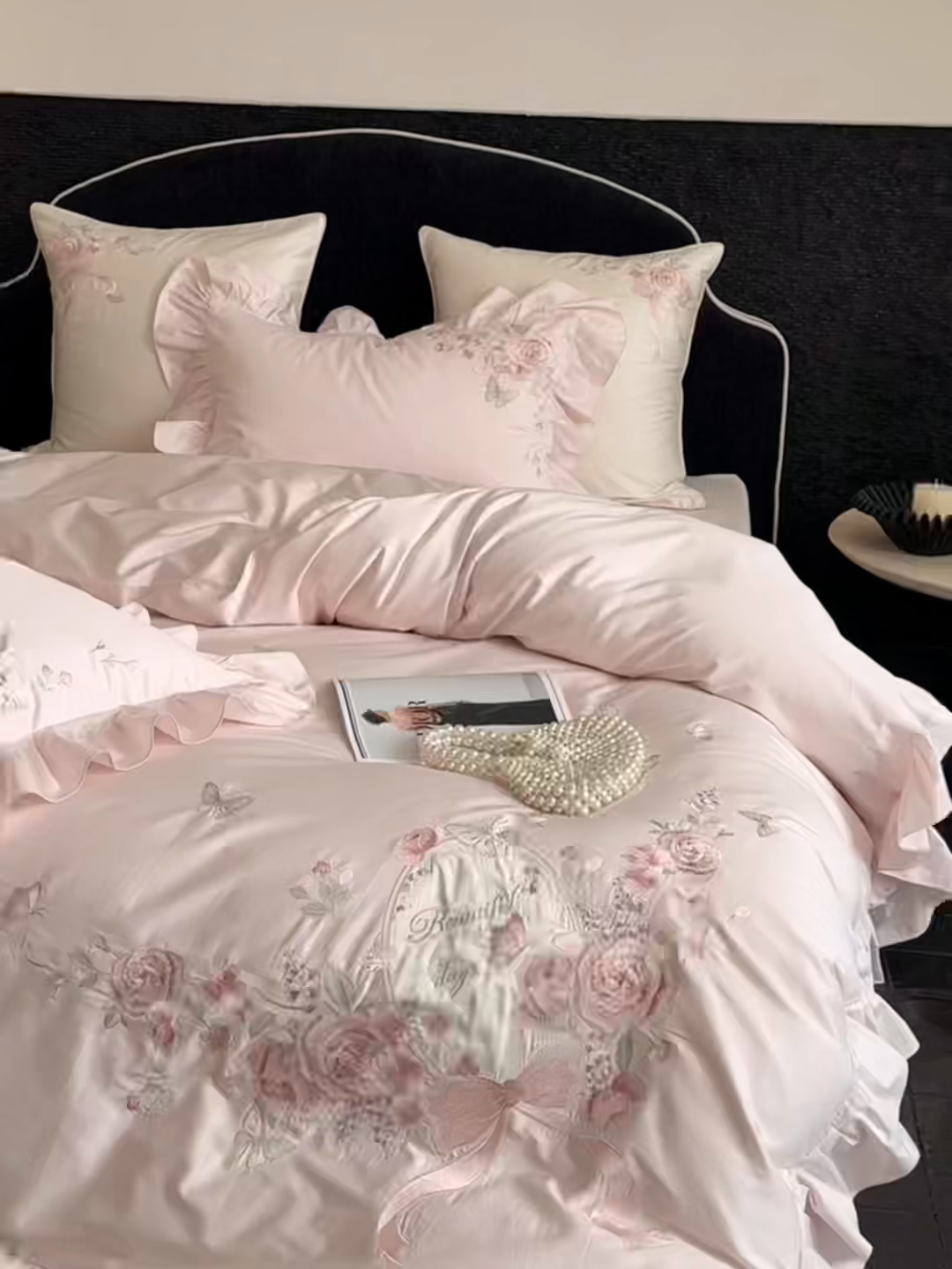 91家纺网 家纺一手货源 找家纺 （总）鹿班家居 2026新款100S长绒棉纯棉精密刺绣系列四件套-邂逅庄园（标准会员-20元)