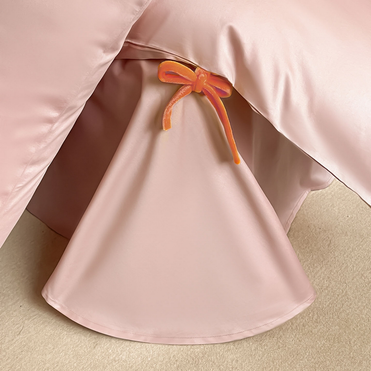 91家纺网 家纺一手货源 找家纺  2026新款50S双股A类长绒棉纯棉四件套全棉喜庆刺绣被套床单床笠-福瑞锦鲤 福瑞锦鲤-粉