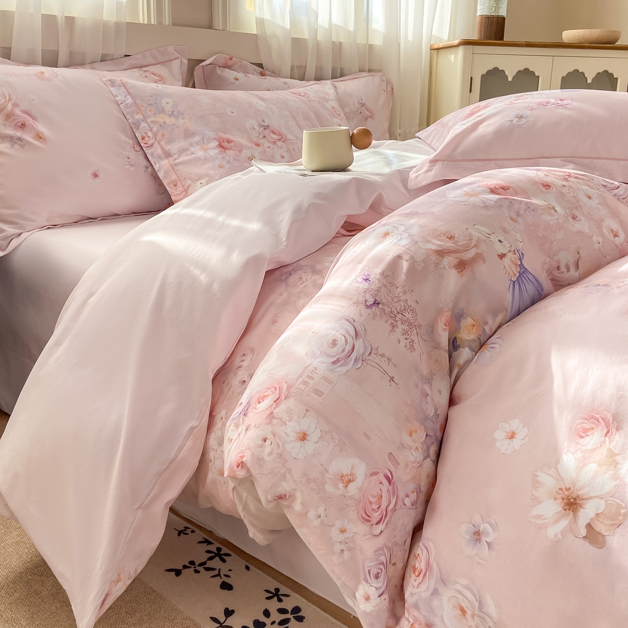 91家纺网 家纺一手货源 找家纺 （总）XIWEN-希文家纺 2026新款40支全棉纯棉13376数码印花四件套-第一批