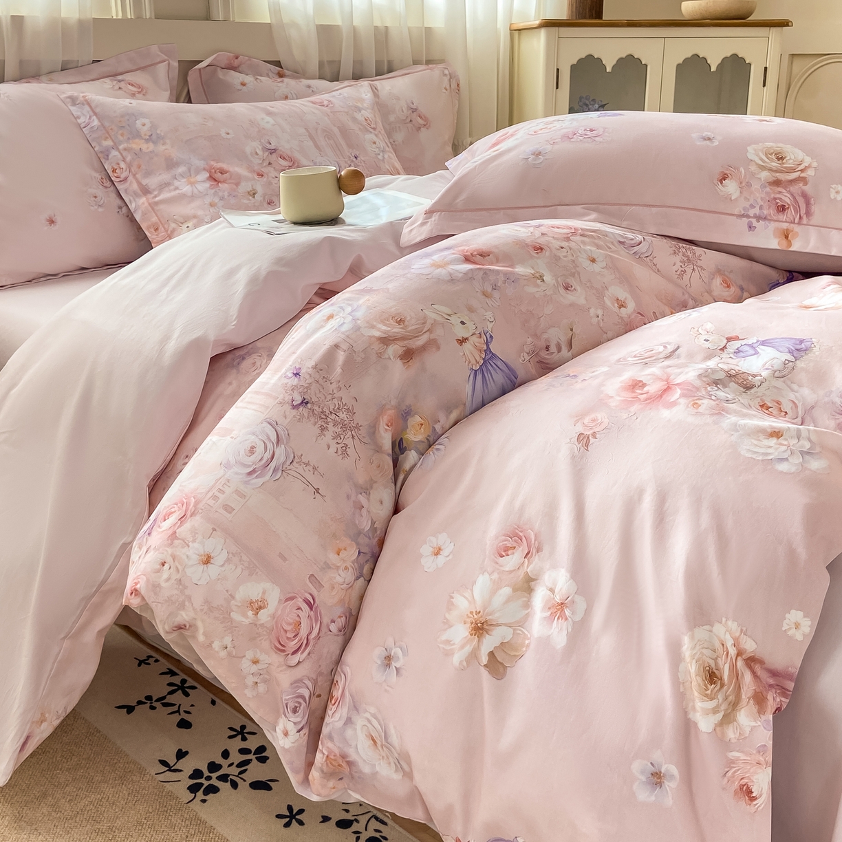 91家纺网 家纺一手货源 找家纺 （总）XIWEN-希文家纺 2026新款40支全棉纯棉13376数码印花四件套-第一批